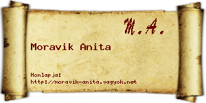 Moravik Anita névjegykártya